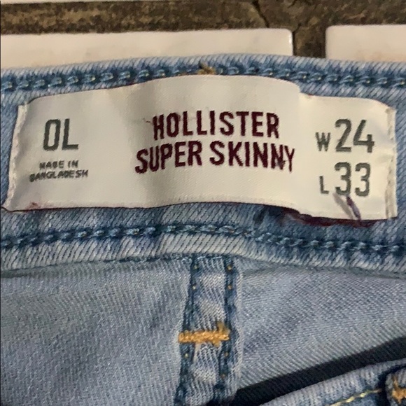 Blue Hollister Jeans Size 0L Waist 24 Length 33 - Picture 3 of 5